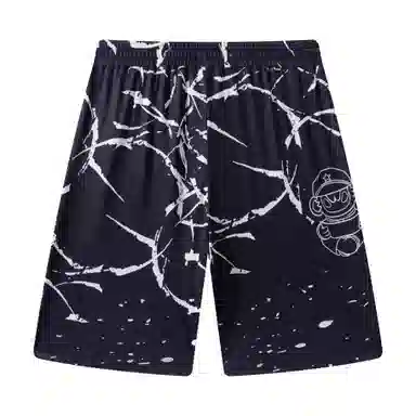 FireMonkey Retro Basketball Shorts Black