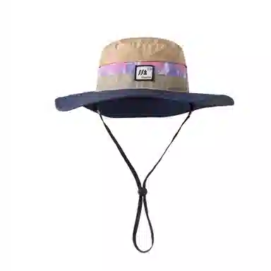 山一丸 拼色日系潮山系大檐遮阳钓鱼爬山迷彩 棉 防晒帽 男女同款情侣款