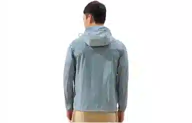 探路者 纯色休闲运动透气防晒服 男款 青蓝灰
