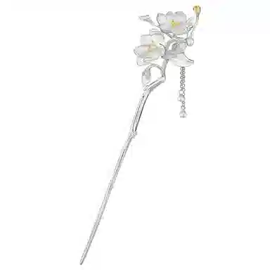 妖娆猫 新中式海棠花古风高级感流苏步摇发钗簪子头饰中国风汉服马面裙盘发发饰 发簪 女款