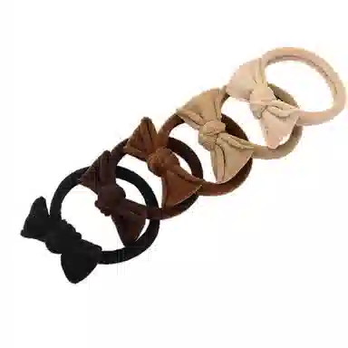 左欧 蝴蝶结头绳日系女森系丸子头无痕皮筋不伤发 发圈 女款