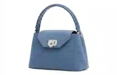CHARLES&KEITH Denim Quilted Chain Bag Medium Denim Blue