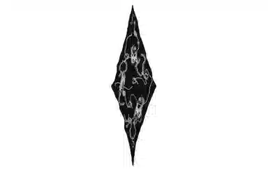 Burberry Printed Silk Scarf Black