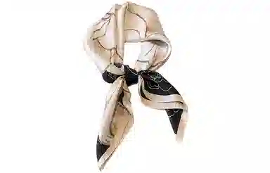 优幽兰 中国风山茶花清新百搭四季通用搭配衬衫洋气护颈装饰包包高级感印花职业空姐 丝巾 女款