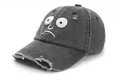 肯默 犹豫表情嘻哈潮流 棉 鸭舌帽 男女同款情侣款