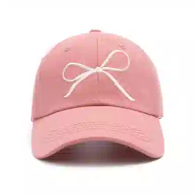 白卷 软顶休闲嘻哈遮阳帽甜美蝴蝶结刺绣 棉 棒球帽 男女同款情侣款
