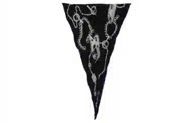 Burberry Printed Silk Scarf Black