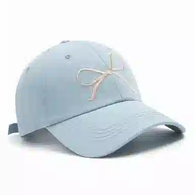 白卷 软顶休闲嘻哈遮阳帽甜美蝴蝶结刺绣 棉 棒球帽 男女同款情侣款