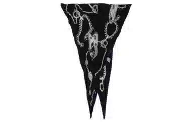 Burberry Printed Silk Scarf Black