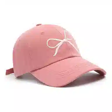 白卷 软顶休闲嘻哈遮阳帽甜美蝴蝶结刺绣 棉 棒球帽 男女同款情侣款