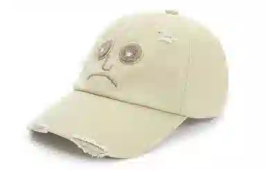 肯默 犹豫表情嘻哈潮流 棉 鸭舌帽 男女同款情侣款