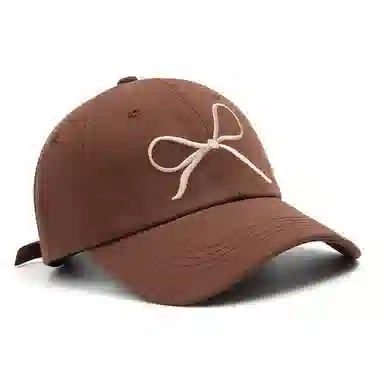 白卷 软顶休闲嘻哈遮阳帽甜美蝴蝶结刺绣 棉 棒球帽 男女同款情侣款