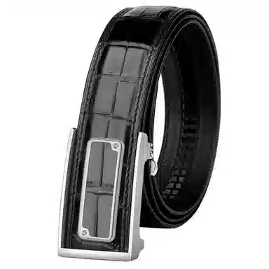 杰伦欧斯 不锈钢自动扣档真皮商务休闲 皮带 男款