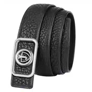 杰伦欧斯 真皮不锈钢平滑扣裤带潮流韩版青年男士腰带 皮带 男款