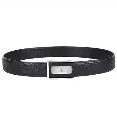 杰伦欧斯 质感野牛皮 不锈钢自动扣 真皮 皮带 男款