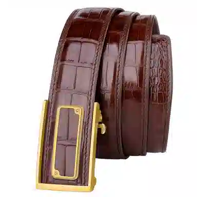 杰伦欧斯 不锈钢自动扣档真皮商务休闲 皮带 男款