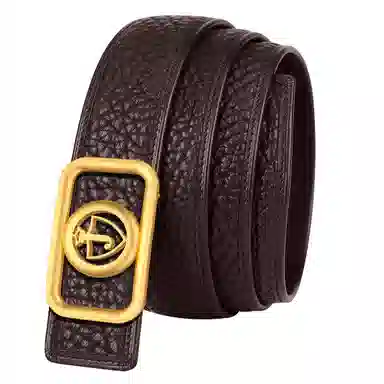 杰伦欧斯 真皮不锈钢平滑扣裤带潮流韩版青年男士腰带 皮带 男款