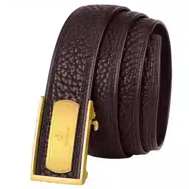 杰伦欧斯 质感野牛皮 不锈钢自动扣 真皮 皮带 男款