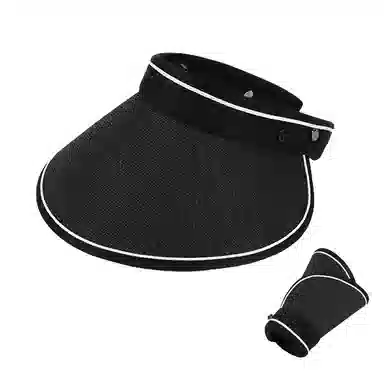 白卷 夏季休闲户外遮阳百搭大檐空顶帽 草编 聚酯纤维 防晒帽 男女同款情侣款