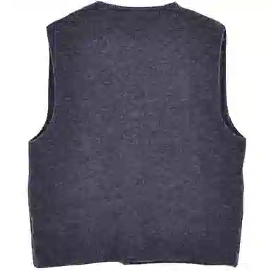 她池 圆领纯色简约宽松马甲 女款 灰色