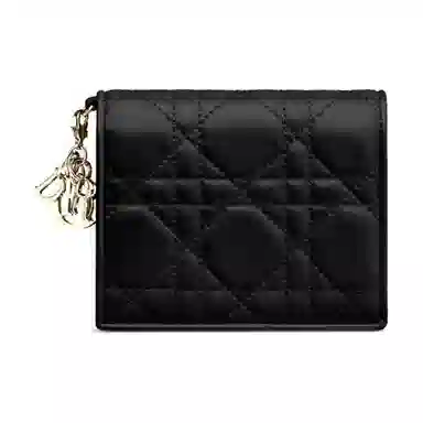Dior Lady Dior Mini Wallet Black