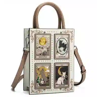 蒽薆 拉链开合 牛皮 手机包 中号 女款 白色