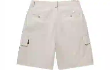 中国李宁 纯色中腰舒适百搭宽松休闲短裤 男款 云母灰