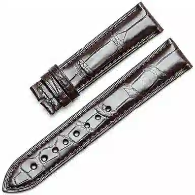 港爵竹节纹鳄鱼皮手表带代用浪琴欧米茄天梭积家万国男女通用真皮表带手表表带通用