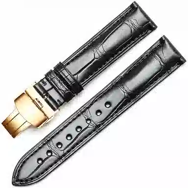 港爵竹节纹鳄鱼皮手表带代用浪琴欧米茄天梭积家万国男女通用真皮表带手表表带通用