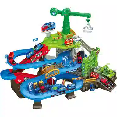 贝杰斯 矿场汽车轨道 闯关大冒险 电动工程 早教益智玩具