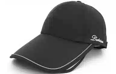 优幽兰 防紫外线休闲简约加大帽檐薄款伸缩户外运动透气速干可扎马尾 聚酯纤维 防晒帽 女款