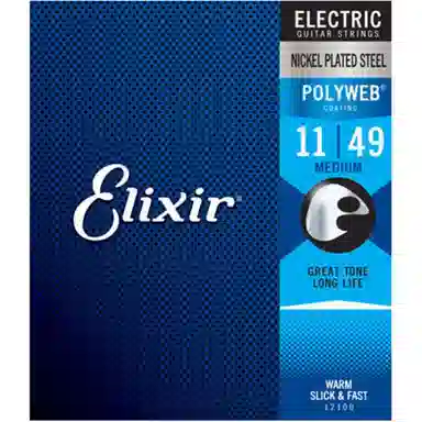 Elixir POLYWEB Standard Electric Guitar Strings Nickel Steel Core