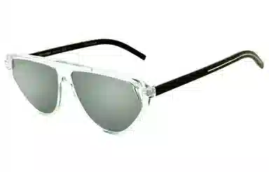 DIOR Sunglasses Silver Gray Reflective Transparent Frame