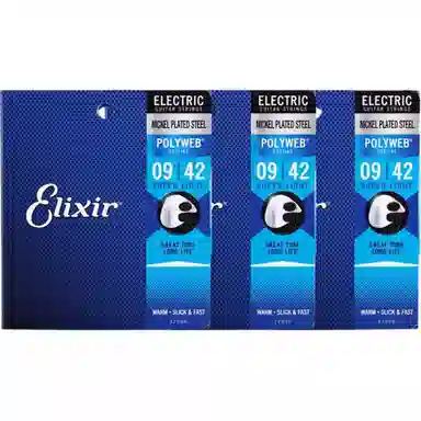 Elixir POLYWEB Standard Electric Guitar Strings Nickel Steel Core
