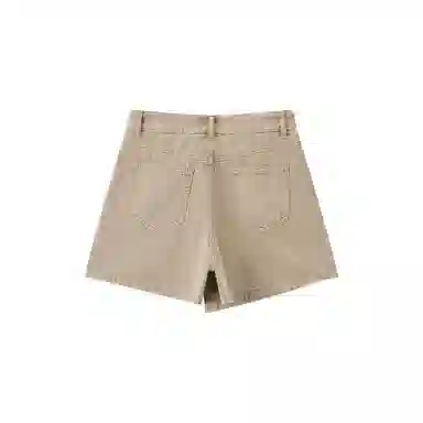 森马 纯色拉链简约牛仔短裤 女款