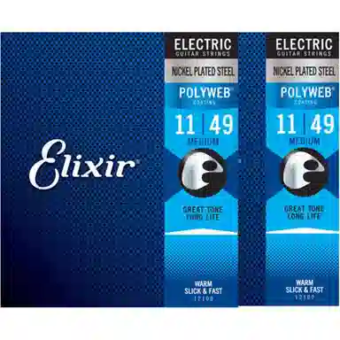 Elixir POLYWEB Standard Electric Guitar Strings Nickel Steel Core
