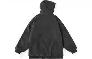 bt Simple Monster Letter Embroidered Fleece Hoodie Jacket