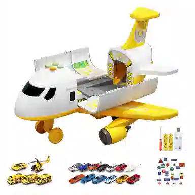 益米 弹射变形飞机 惯性滑行 灯光音乐 早教益智玩具