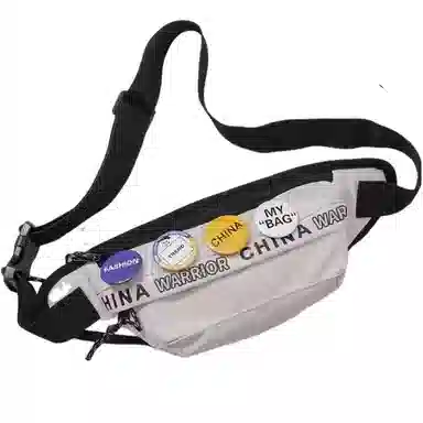 Warrior Nylon Crossbody Bag Black/Off-White