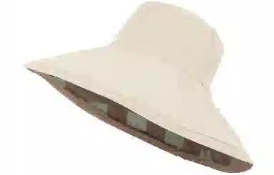 优幽兰 双面格子夏季薄款大帽檐时尚百搭韩版潮流户外旅拍休闲简约穿搭 聚酯纤维 防晒帽 女款