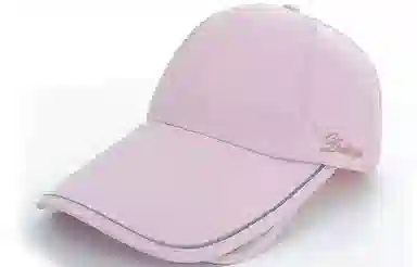 优幽兰 防紫外线休闲简约加大帽檐薄款伸缩户外运动透气速干可扎马尾 聚酯纤维 防晒帽 女款