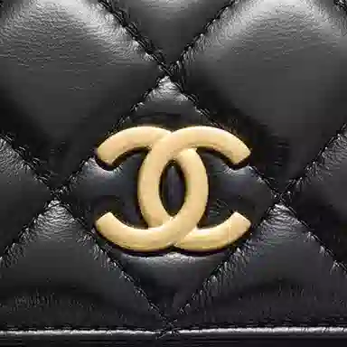 CHANEL 23S Vintage Handle Chain Bag Black