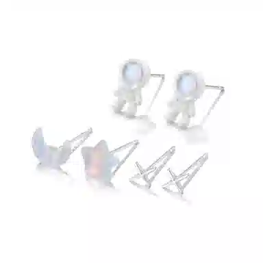 珂里 星空炫彩气质小巧可爱 合金 耳钉 女款