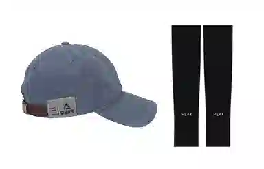 匹克 出行必备防晒冰袖遮阳帽两件套大头围显脸小 棉 鸭舌帽 男女同款情侣款