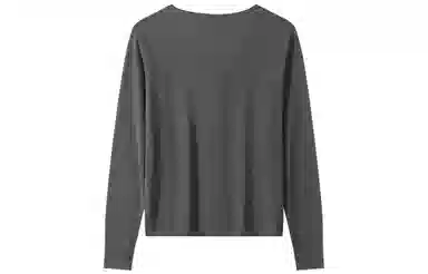 恒源祥 纯色圆领桂花针纽扣长袖针织衫 女款