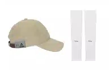 匹克 出行必备防晒冰袖遮阳帽两件套大头围显脸小 棉 鸭舌帽 男女同款情侣款