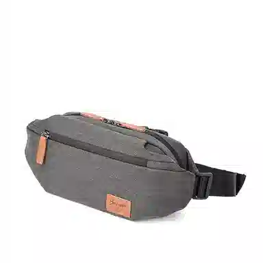 波斯丹顿 潮流质感高级 织物 胸包 常规 男女同款情侣款 灰色