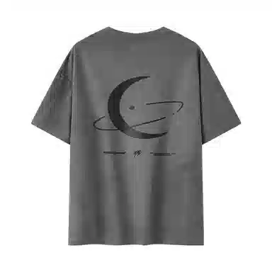 Rabbit House Reflective Gothic Lettering Suede T-Shirt