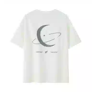 Rabbit House Reflective Gothic Lettering Suede T-Shirt