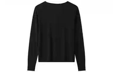 恒源祥 纯色圆领桂花针纽扣长袖针织衫 女款